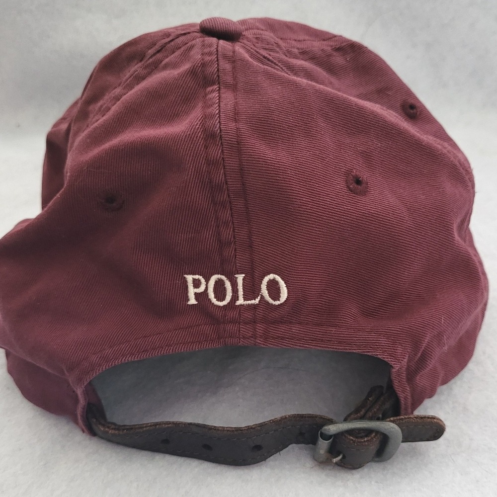 Polo by Ralph Lauren Burgundy Polo Pony Baseball Cap - Picture 4 of 7